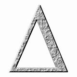 3D Stone Greek Letter Delta