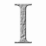 3D Stone Greek Letter Iota