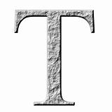 3D Stone Greek Letter Tau