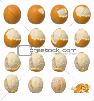 Orange getting more and more peeled