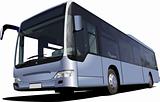 Blue Tourist bus. Coach. Vector illustration