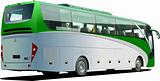 Green Tourist bus. Coach. Vector illustration