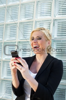businesswoman using smartphone