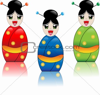 Japanese Girl with Kimono