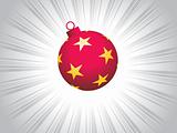  artistic red ball with star pattern