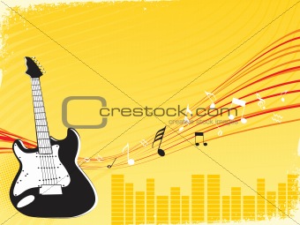 wallpaper on a musical theme with electro guitar