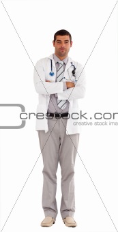 Doctor isolated on white