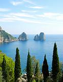 Capri island (famous Faraglioni)