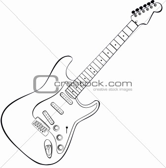 Electric Guitar Outline