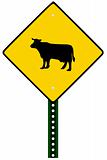 cattle crossing sign