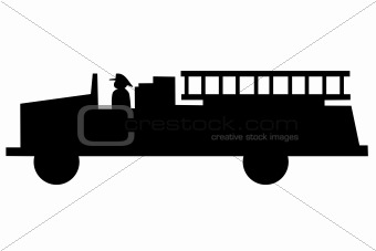 Fire Truck silhouette