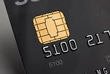 Credit card with gold chip