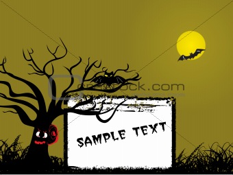 illustration, halloween background series5 with place for text, design3