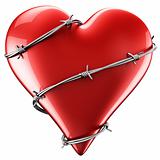 Heart with barbed wire