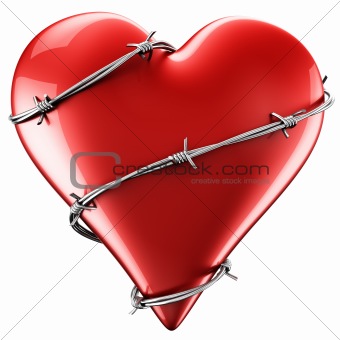 Heart with barbed wire. Image ID: 1795247  Image Type: JPEG Photograph