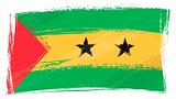 Grunge Sao Tome and Principe flag