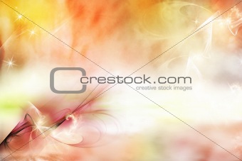 Light background with feathers