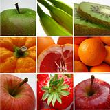 Fruit collage greeting card