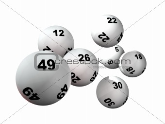 Seven Lottery Balls 