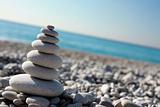 Stone Stack on a Pebble Beach