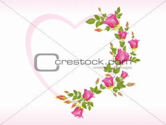 abstract pink rose pattern frames