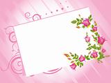 letterpad with rose pattern