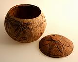 Decorative wooden pot