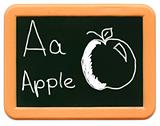 Child's Mini Chalkboard - A is for Apple