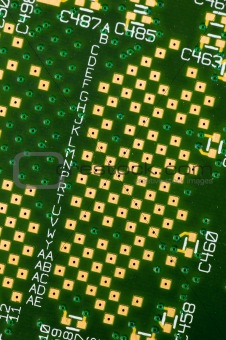 close-up of circuit plate
