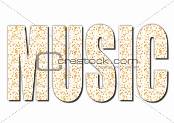 Typography Music With Clipping Path