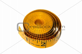 Portrait of a Measuring tape against a soft light