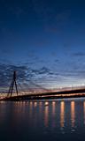 Riga Vansu Bridge At Night