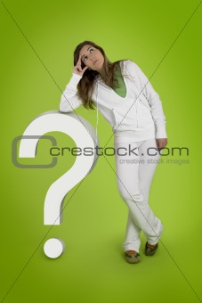 Woman contemplating questions