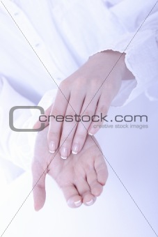 Young woman's hands