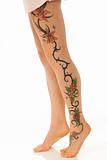 leg with tattoo