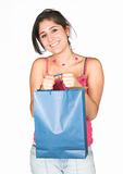 beautiful girl with shopping bags
