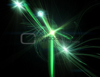 Dynamic fractals of green star