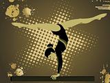 gymnastic silhouette illustration