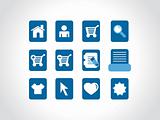icons on blue background vector