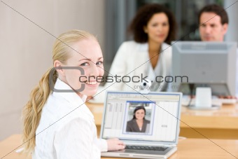 Portrait of attractive business woman