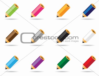 Set of colored pencils for your design