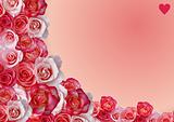Abstract border, flowers, roses background