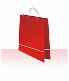 Elegant bag for shopping red color