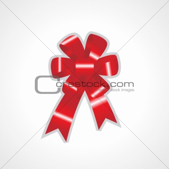 shiny red bow for gift box