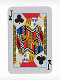 vector joker of clubs on abstract playing card background