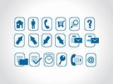 vector logos and elements, blue