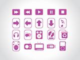 vector media icons sets