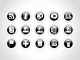 Web 2.0 collection of black Icons