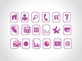 web icons in purple