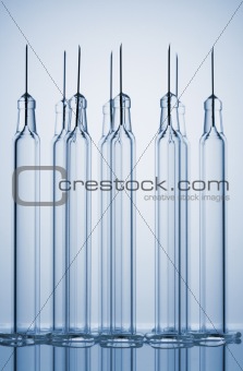 Some vertical syringes